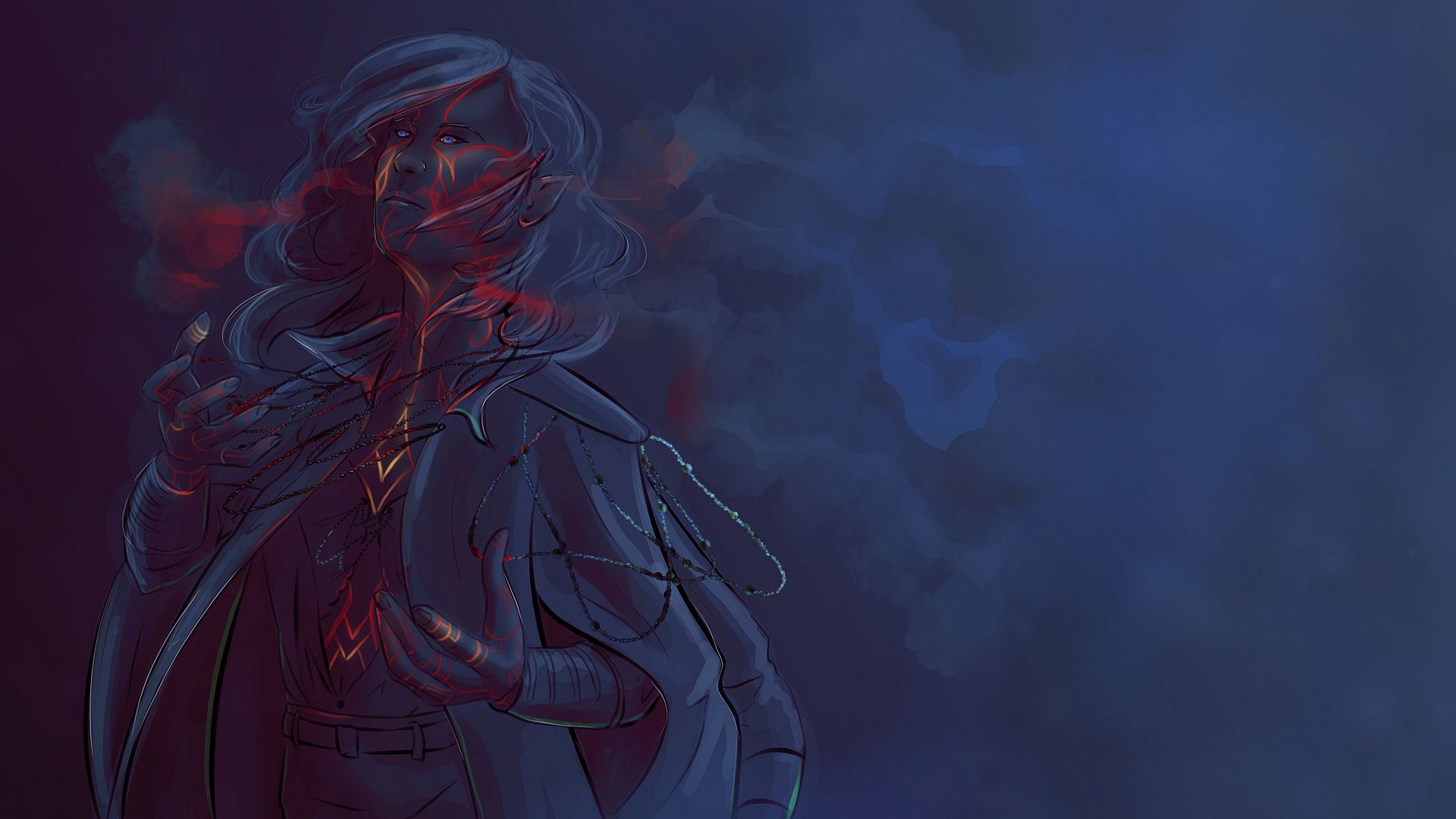 Eine Pixelkunstzeichnung einer Person, die im Dunkeln steht