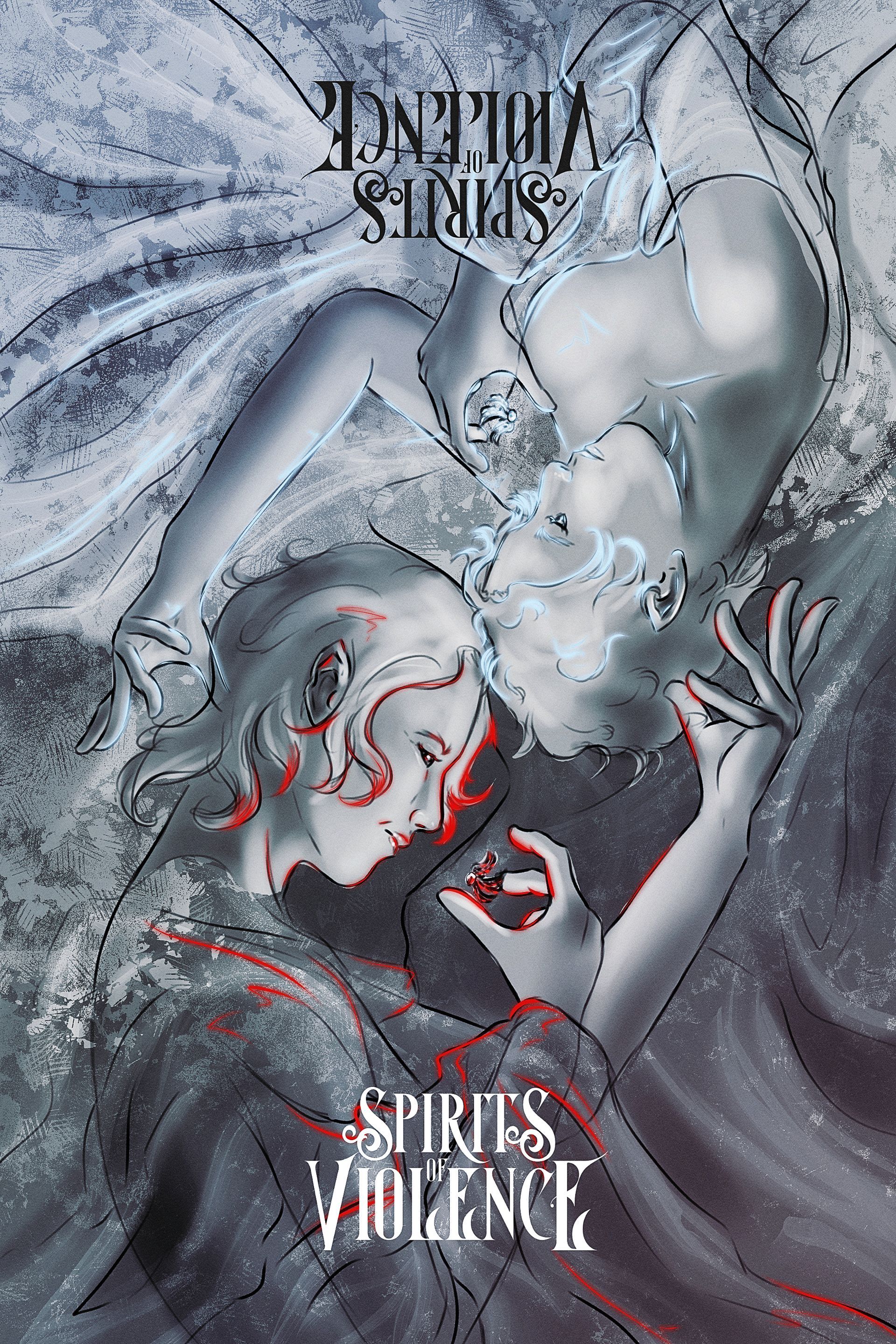 Schwarz Weiß Zeichnungen zweiter Frauen