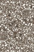 A close up of a brown and white terrazzo tile.