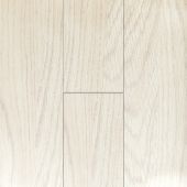 A close up of a white wooden floor on a white background.