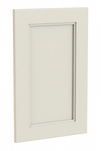 A white cabinet door is shown on a white background.