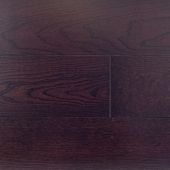 A close up of a dark wooden floor.