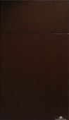 A close up of a dark brown cabinet door.