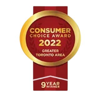 Consumer choice award 2022 greater toronto area 9 year winner