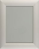 A white square picture frame with a white background.