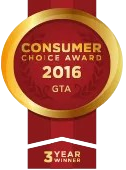 It is a consumer choice award for a 3 year winner.