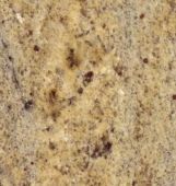 A close up of a yellow granite counter top.