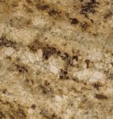 A close up of a brown granite counter top.
