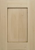 A close up of a wooden cabinet door on a white background.