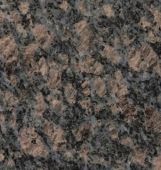 A close up of a brown granite counter top.