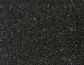 A close up of a black granite counter top.