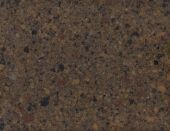 A close up of a brown granite counter top.