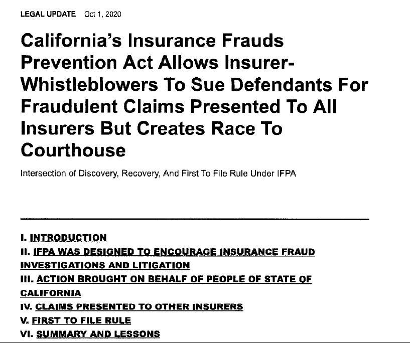 California's Insurance Fraud Prevention Act