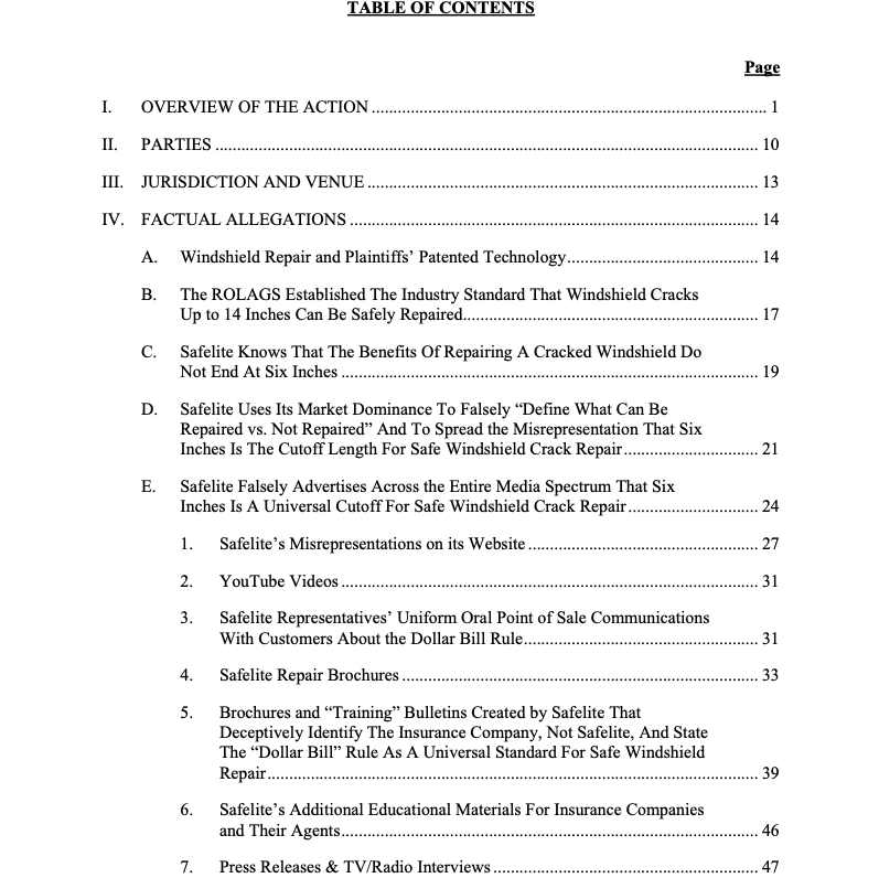 A table of contents for a book is shown on a white background.