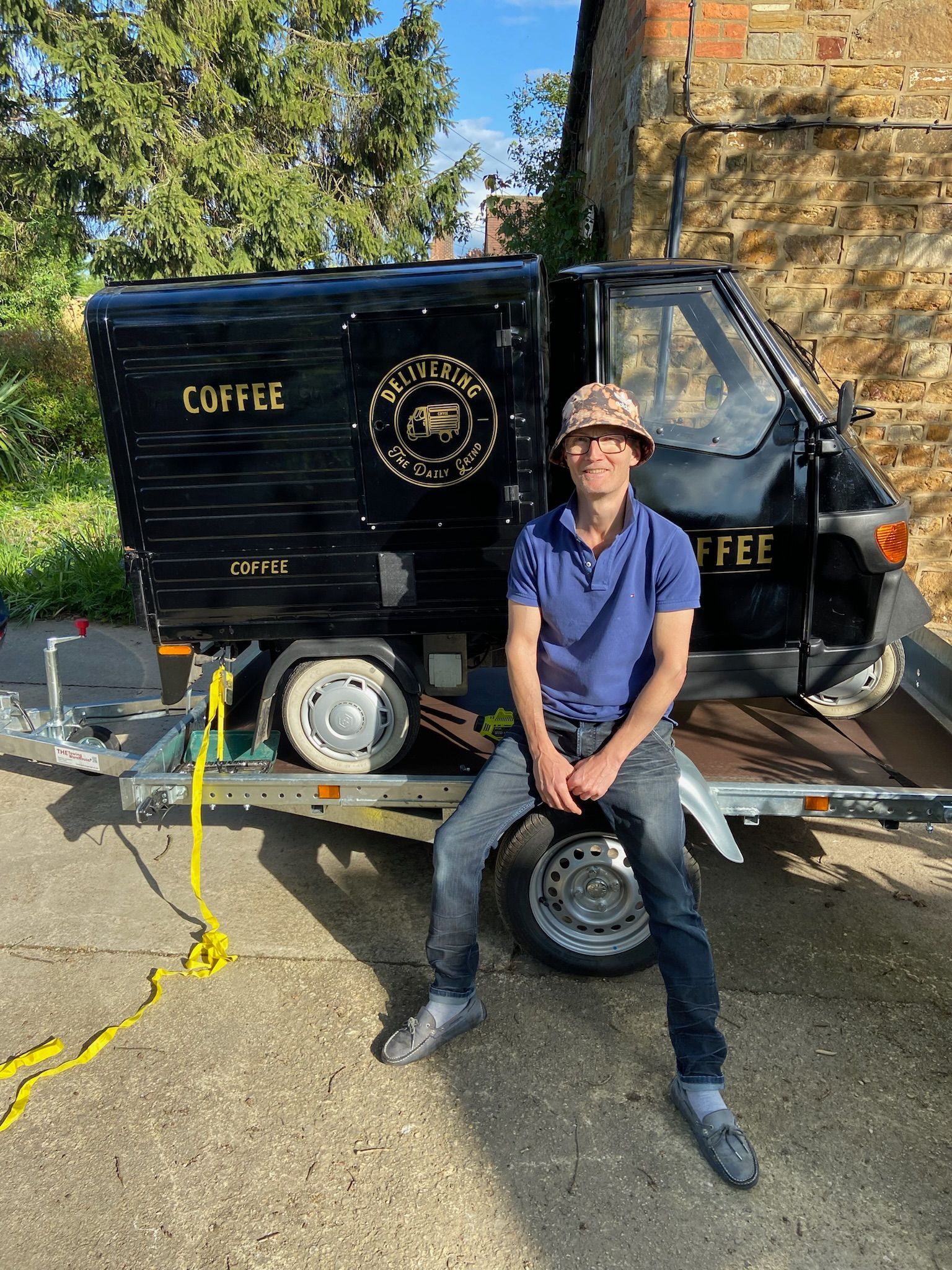 Tim Parkhouse with the Get Fed tuk tuk