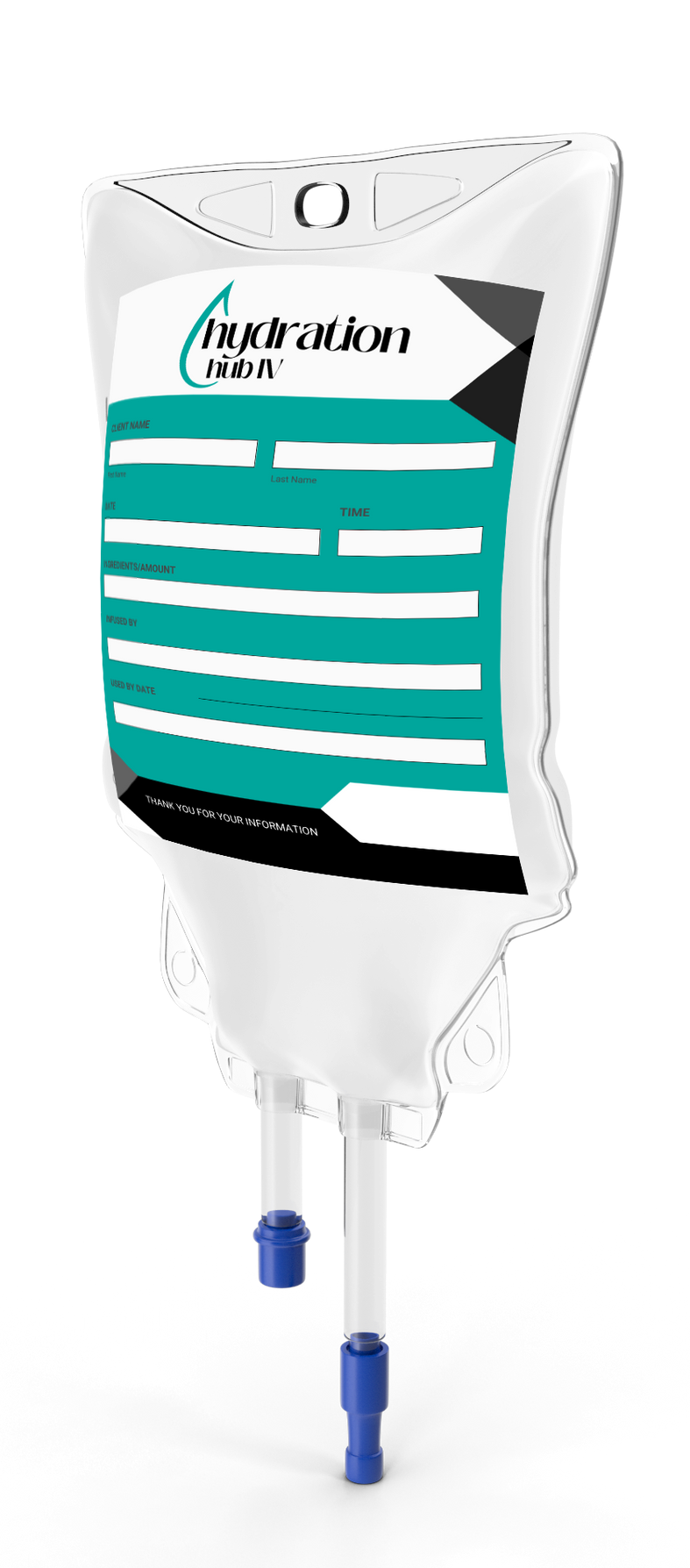 Hydration Hub IV wellness drip bag