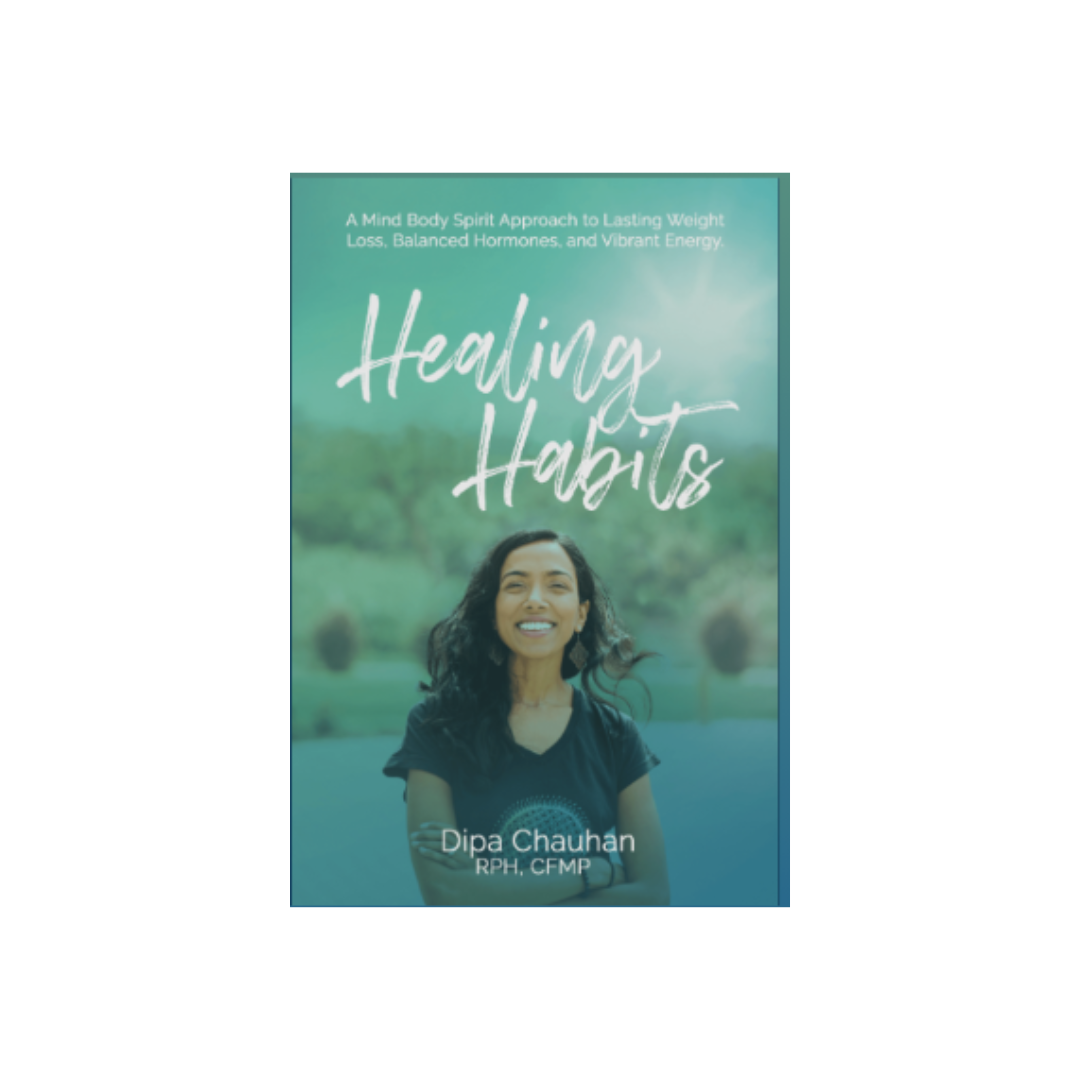 A woman is on the cover of a book called healing habits.