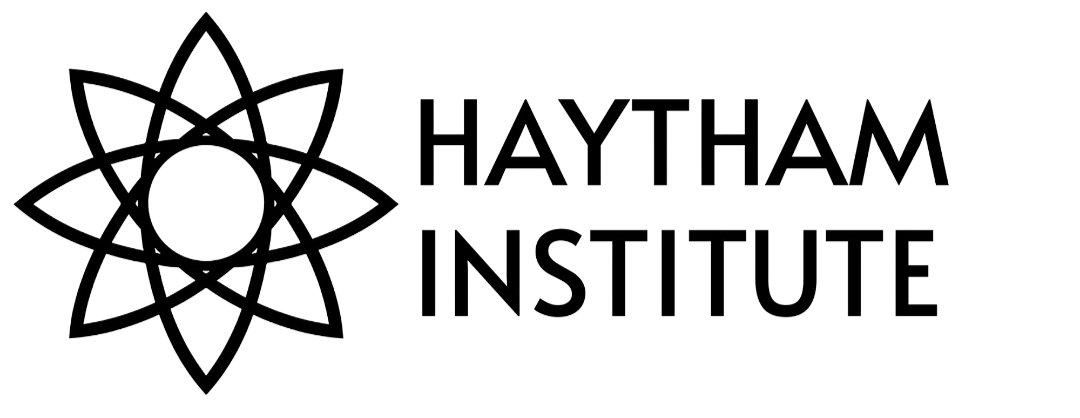 Logo for the Haytham Institute featuring a stylized, eight-pointed geometric star to the left of the black text.