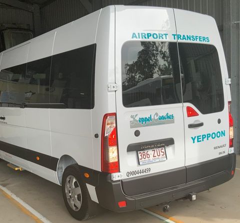 Rear Part of White Van — Keppel Coaches in Rockhampton, QLD