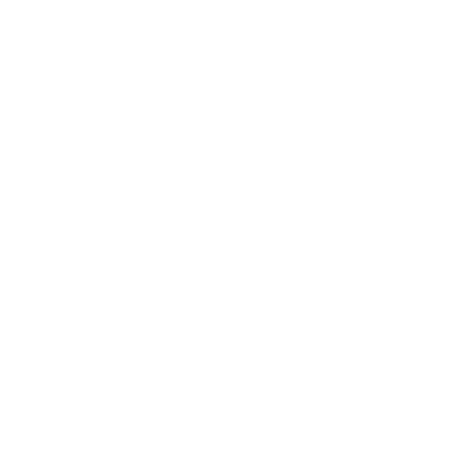 White Graphic of Doghouse With Dog Paw in Center