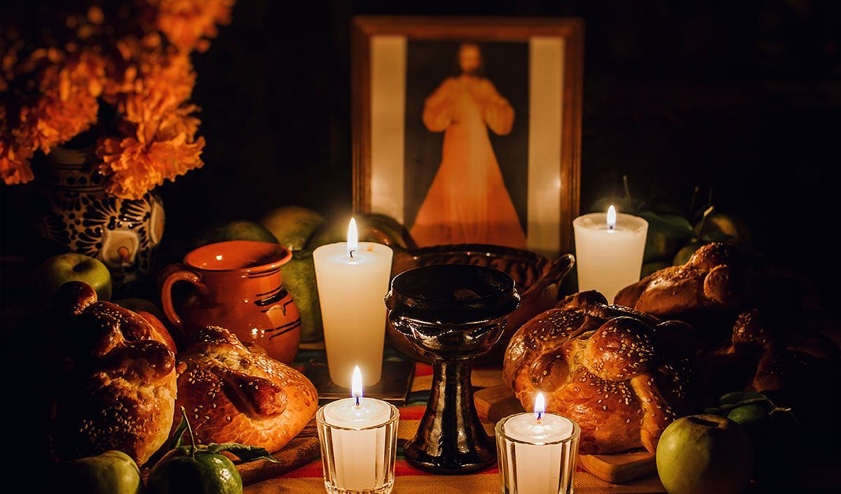 candle lit dinner altar