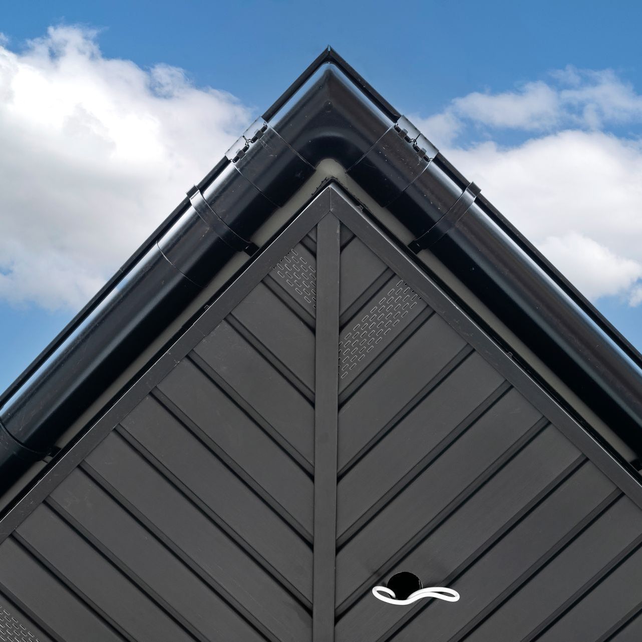 underside view of a house's soffit & fascia