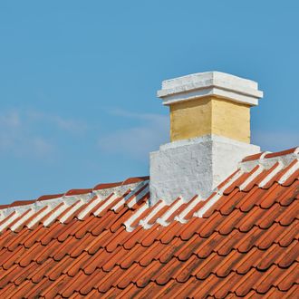weatherproofed roof of a house