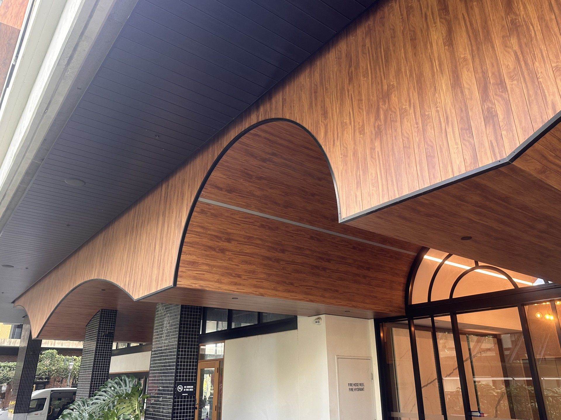 Timber Look Aluminium Facade and Ceiling