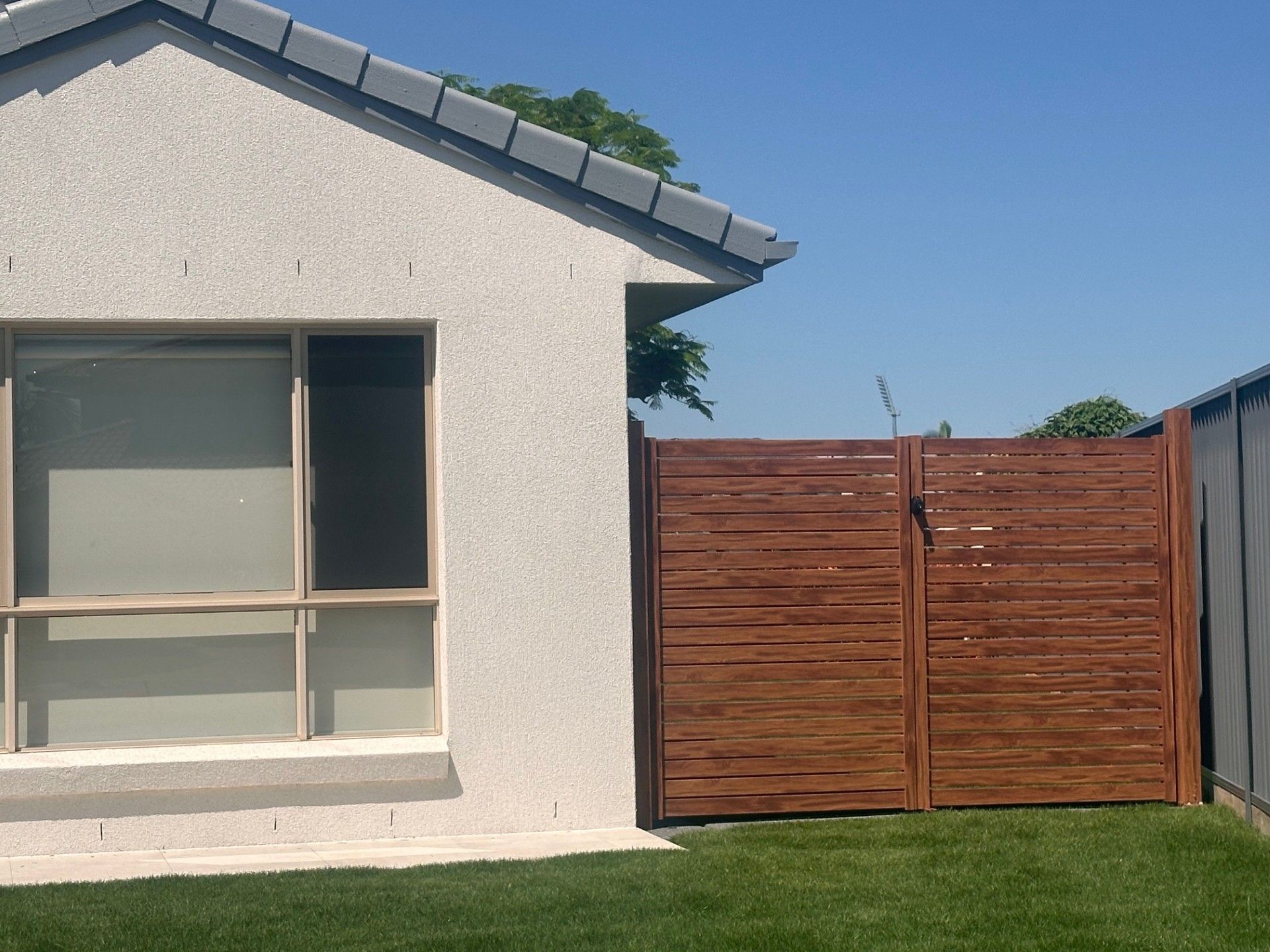 A Timber Look Double Gate