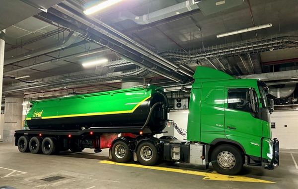 A stack of temporary fences