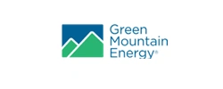 Green Mountain Energy logo: blue and green mountain graphic with company name.