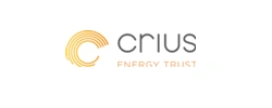 Logo for Crius Energy Trust. Features a stylized gold sun symbol and the company name.