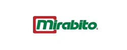 Mirabito logo: green text in red and white square.