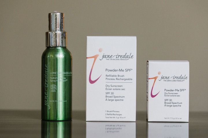 Two boxes of jane iredale products are sitting on a table