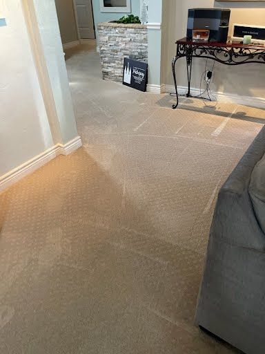 Carpet getting cleaned