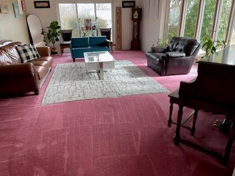 Clean living room carpet floor