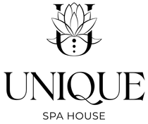 Logo for Unique Spa House featuring the letter 