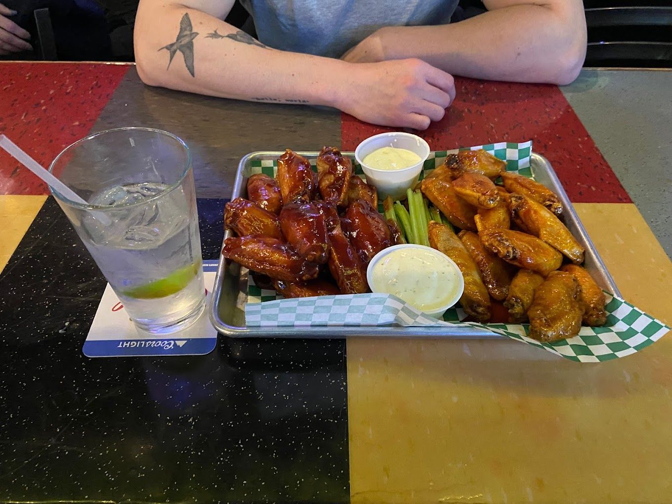 a basket of the best wings in denver colorado at swankys sports bar in denver colorado