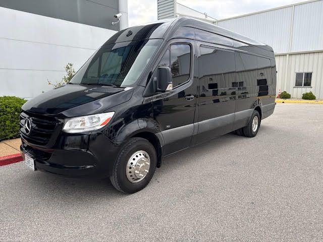 St. Louis Transportation. Black Sprinter at Signature aviation at STL Lambert Airport.
