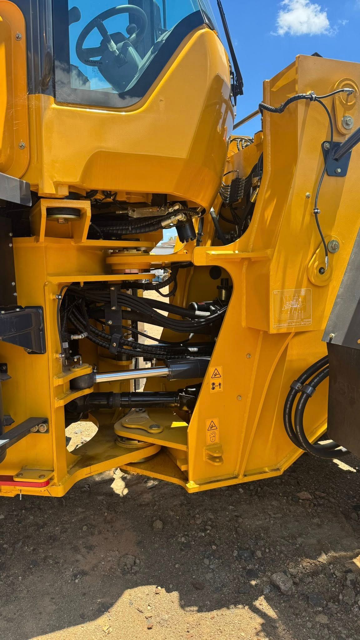 Yellow Front-End Loader on A Gravel Pile — Shantui QLD in Dalby, QLD