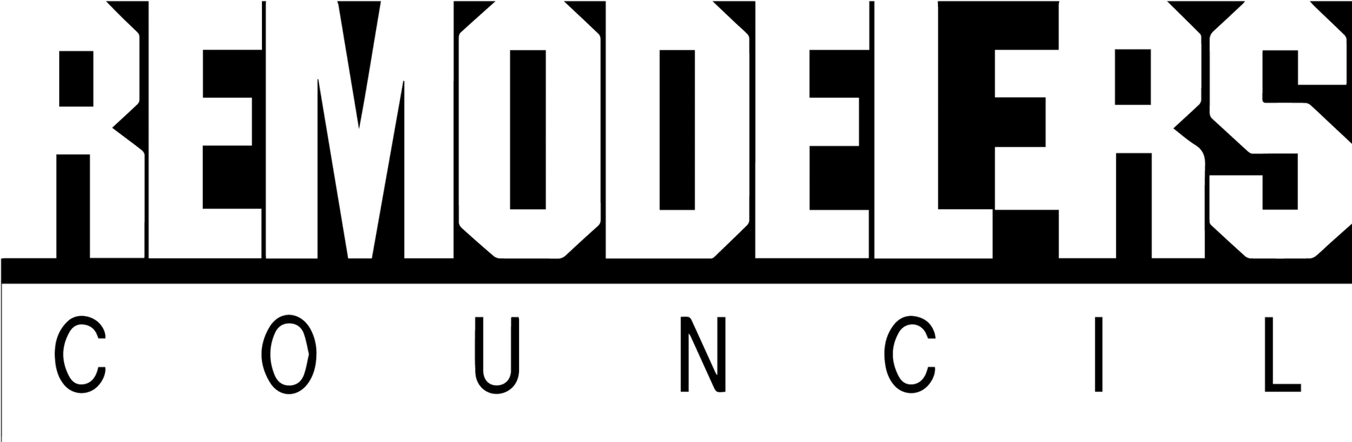 Remodelers Council logo in black and white with bold text and a striped underline