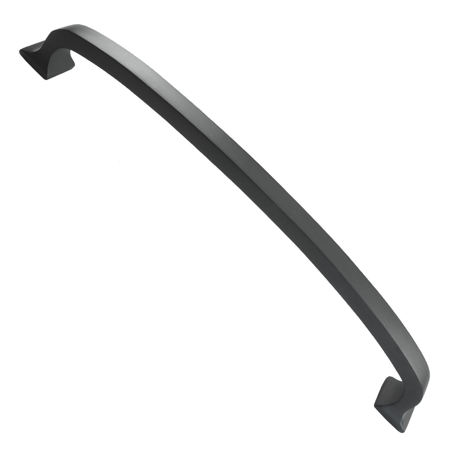 A black handle is shown on a white background