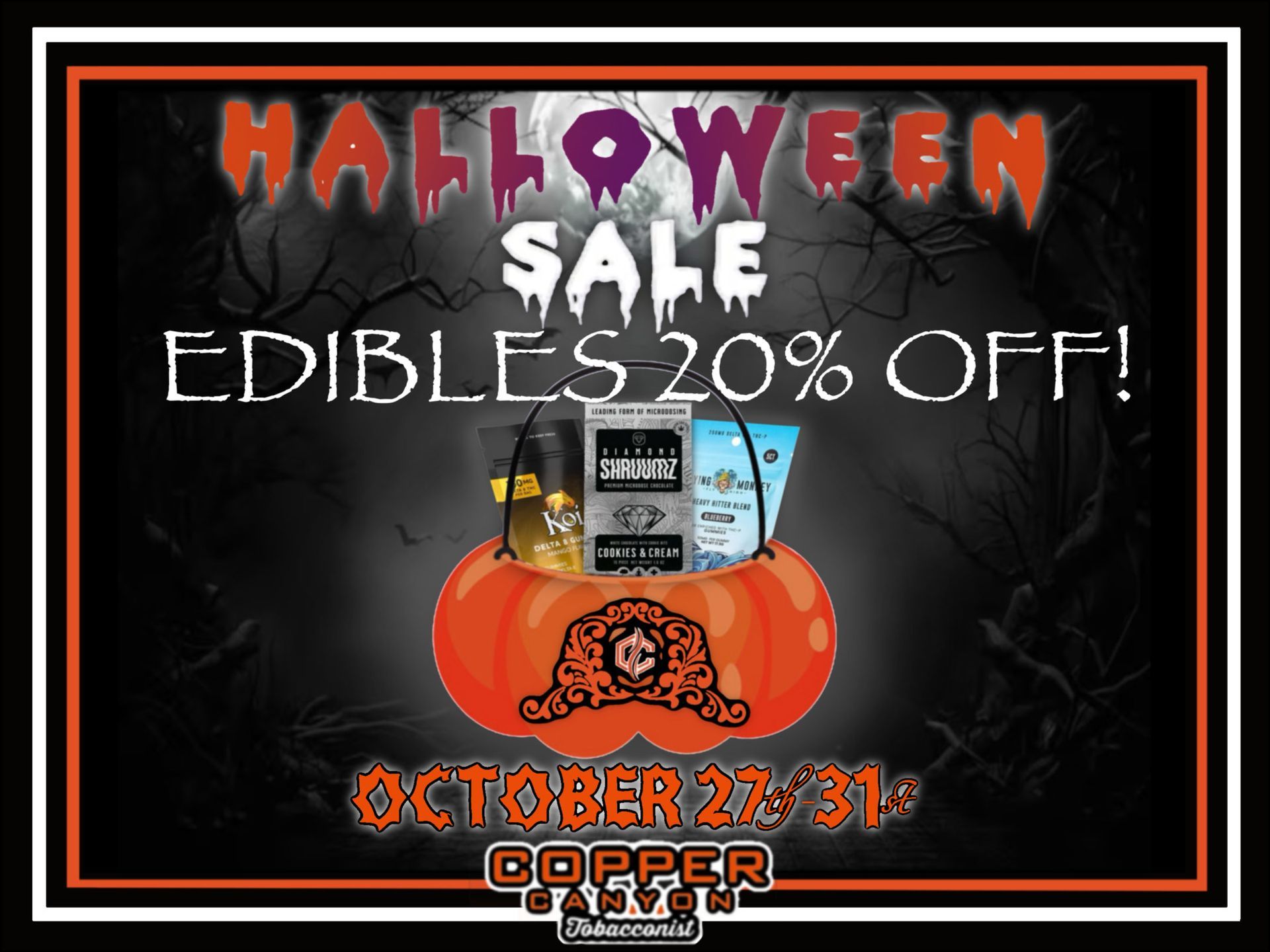 Copper Canyon Halloween Sale