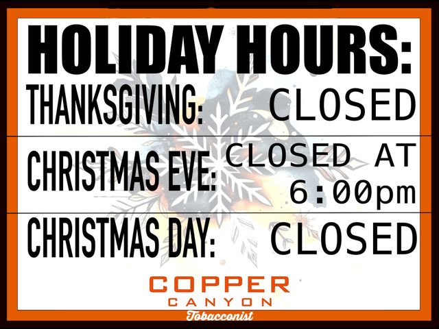 Holiday Hours