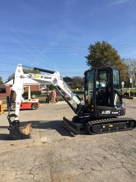 Black and White Excavator — St. Marys, Ohio — Auglaize Equipment Rental