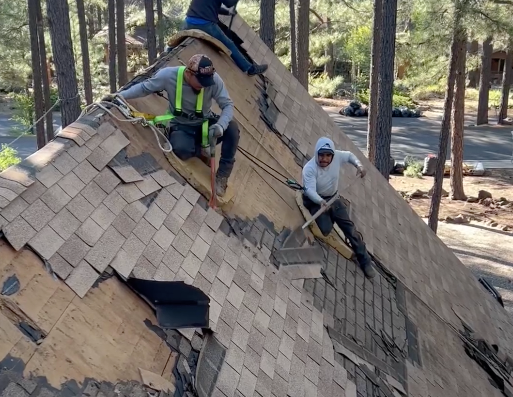 broken shingles on roof in Northern Arizona