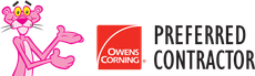 The pink panther is a preferred contractor for owens corning