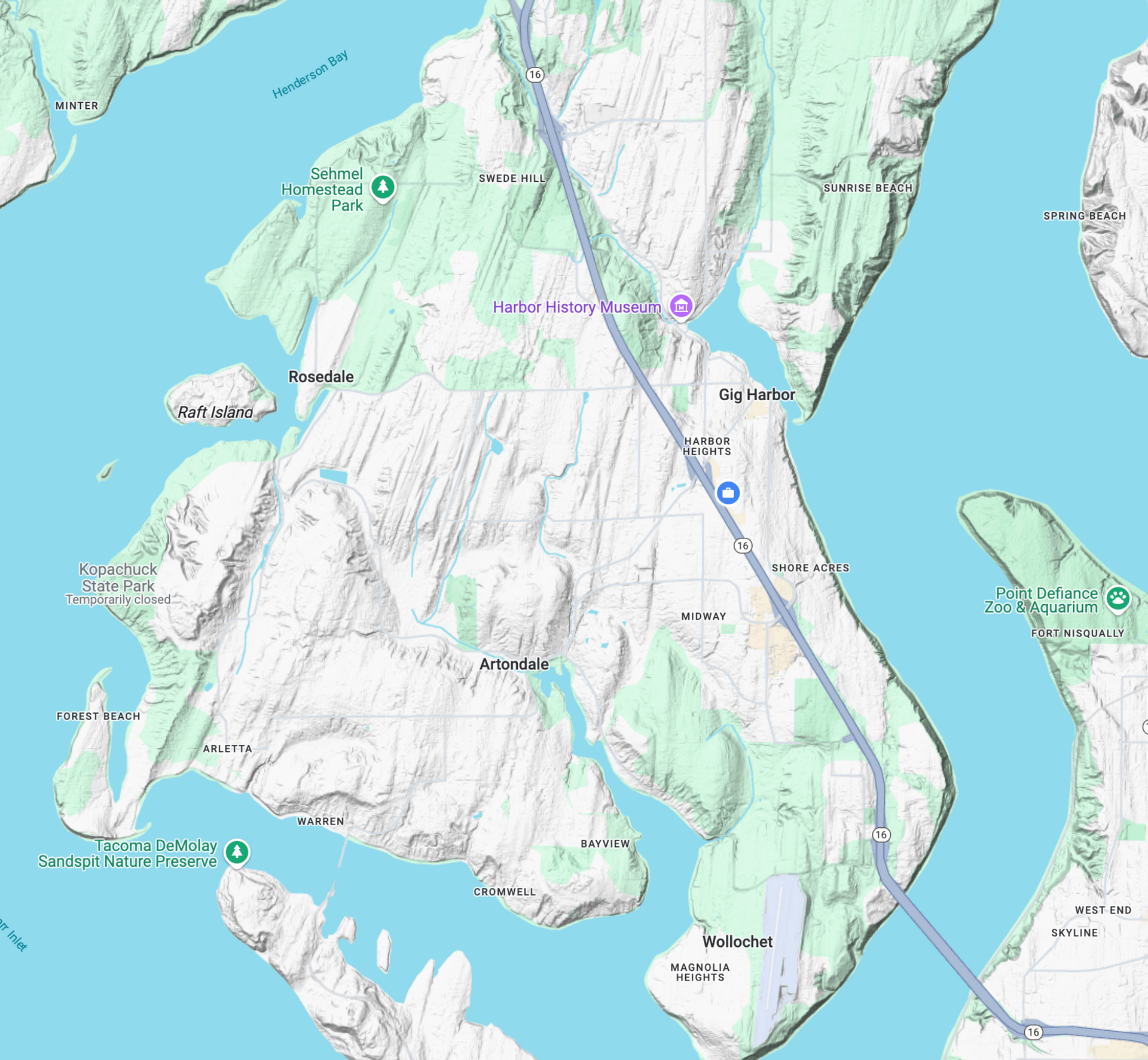 A map of a large body of water with mountains in the background