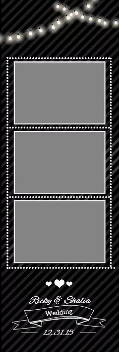 Black with Slant Pattern Photo Strip — Chicago, IL — Concept One Photography