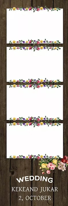 Wood with Flowers Photo Strip — Chicago, IL — Concept One Photography